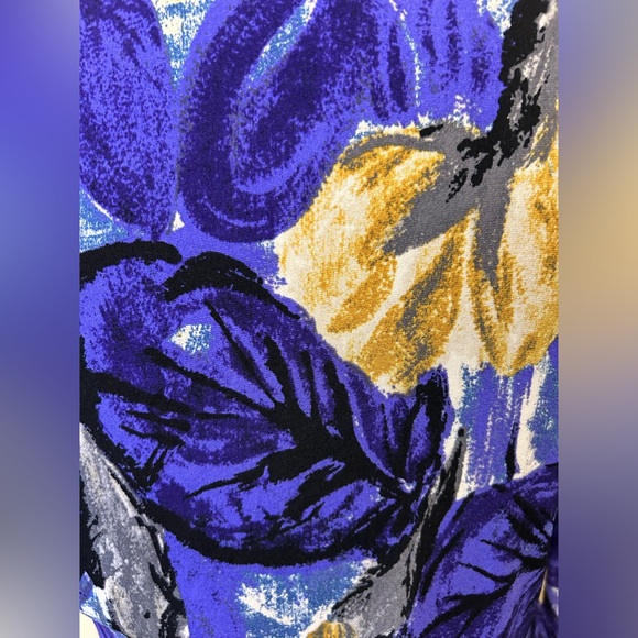 Worthington Women’s Purple/Yellow/Black Top Size PM - Picture 3 of 13